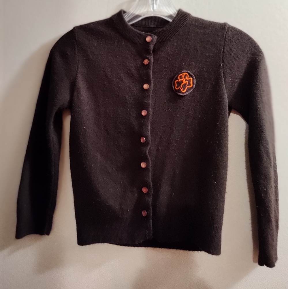 Brownie Scout Brown Sweater Size Small Vintage